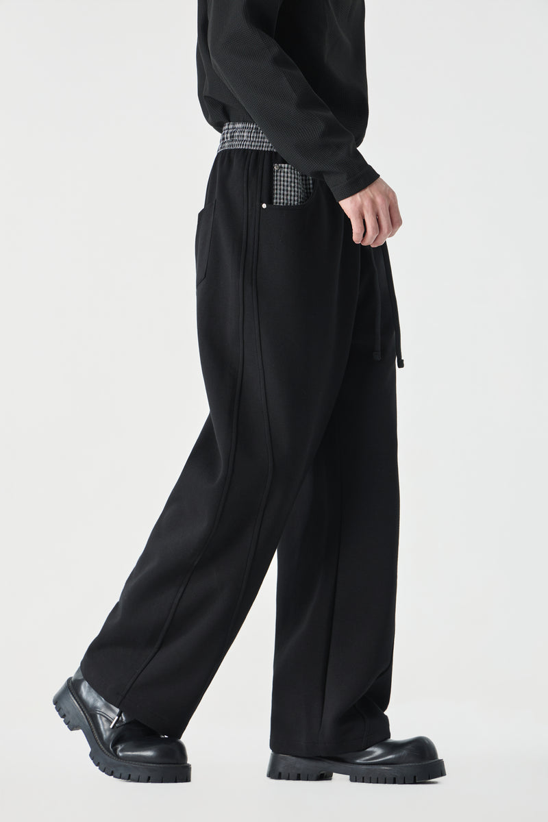 Noir Parallel Pants Model view | Weezy