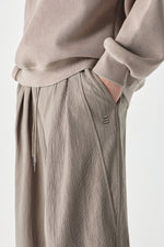 Beige Column Trousers Side view | Weezy