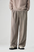 Beige Column Pants