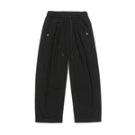 Jet Black Column Trousers Close-up | Weezy