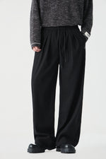 Jet Black Column Trousers Back view | Weezy
