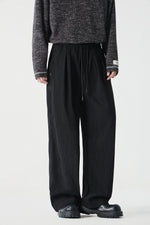 Jet Black Column Trousers Lifestyle view | Weezy