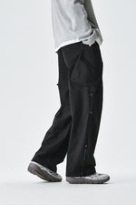 Black Urban Drifter Utility Cargo Pants Back view | Weezy