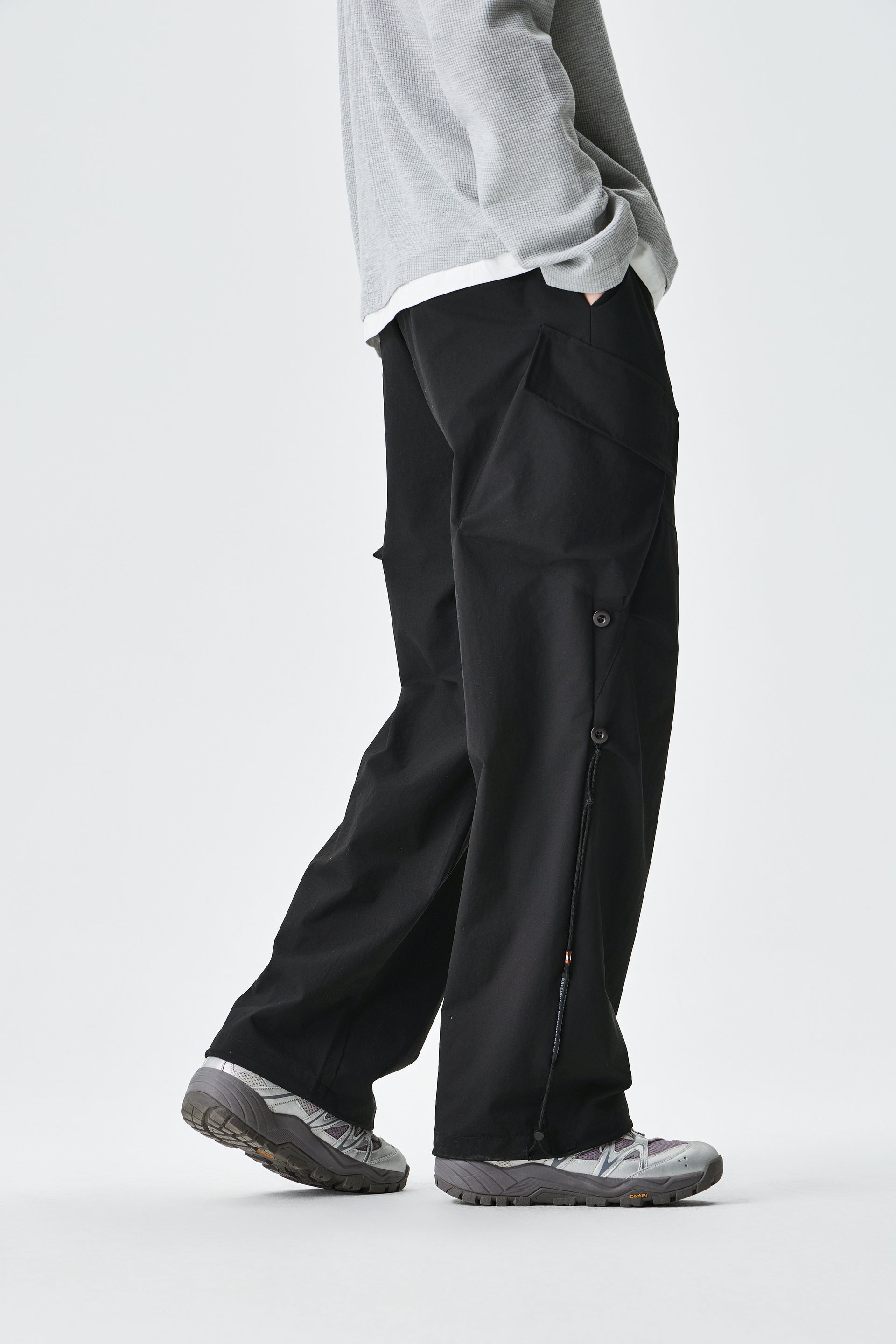 Black Urban Drifter Utility Cargo Pants