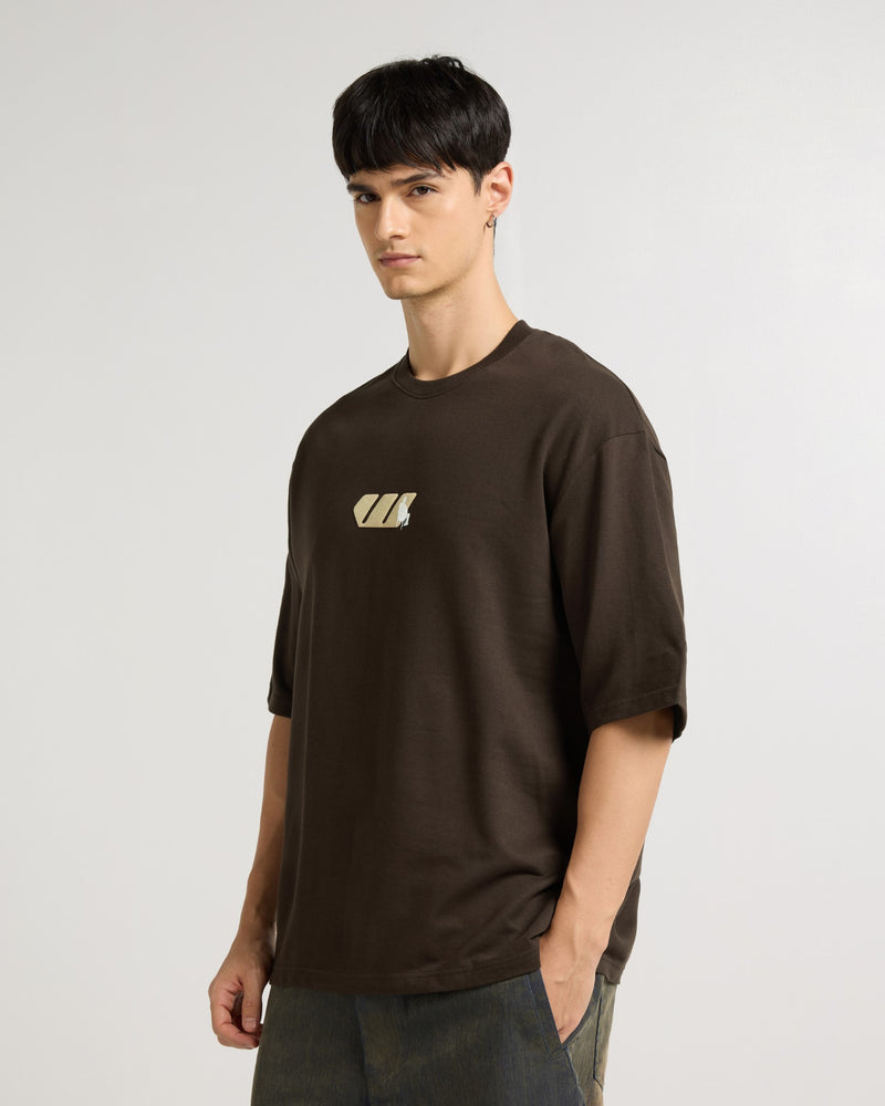 Premium Chocolate Brown Way Bigger  Oversized T-shirt Side view | Weezy