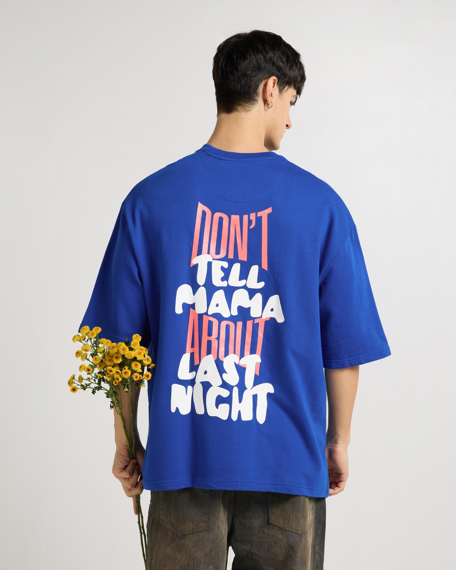 Premium Royal Blue Don't Tell MAMA  Oversized T-shirt