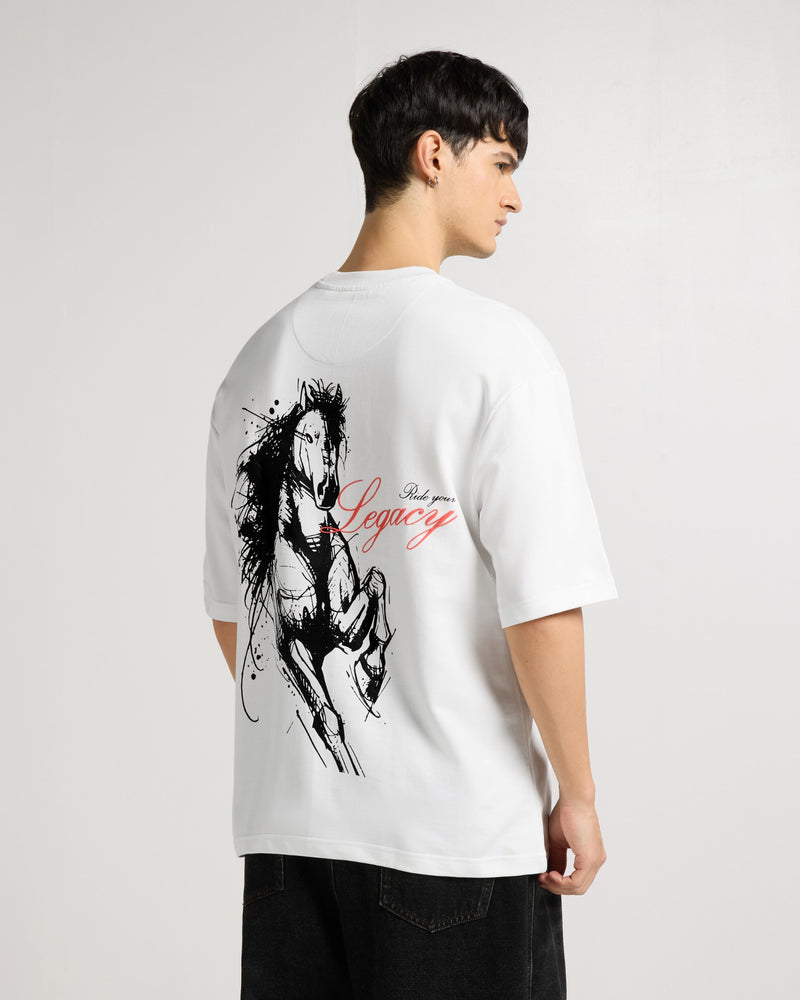 Premium White - Legacy Oversized T-Shirt Front view | Weezy