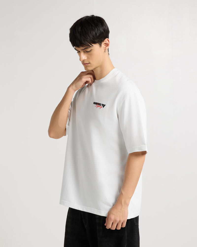 Premium White - Legacy Oversized T-Shirt Side view | Weezy