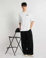Premium White - Legacy Oversized T-Shirt Lifestyle view | Weezy