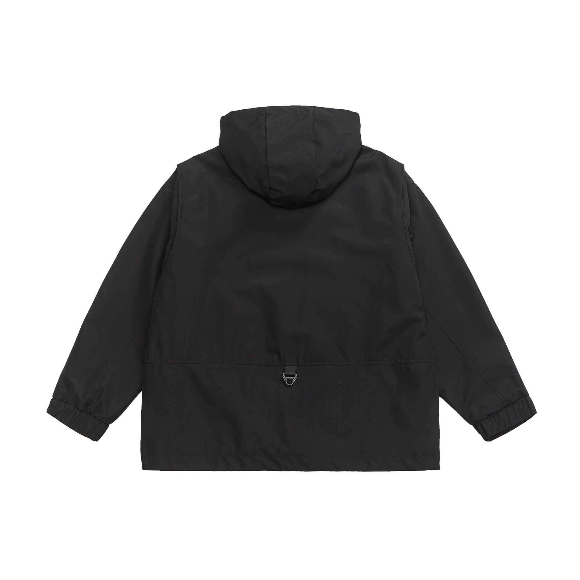 Black Hooded Cargo Jacket