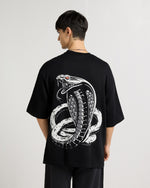 Premium Jet Black - Cold Blooded Oversized T-Shirt Front view | Weezy