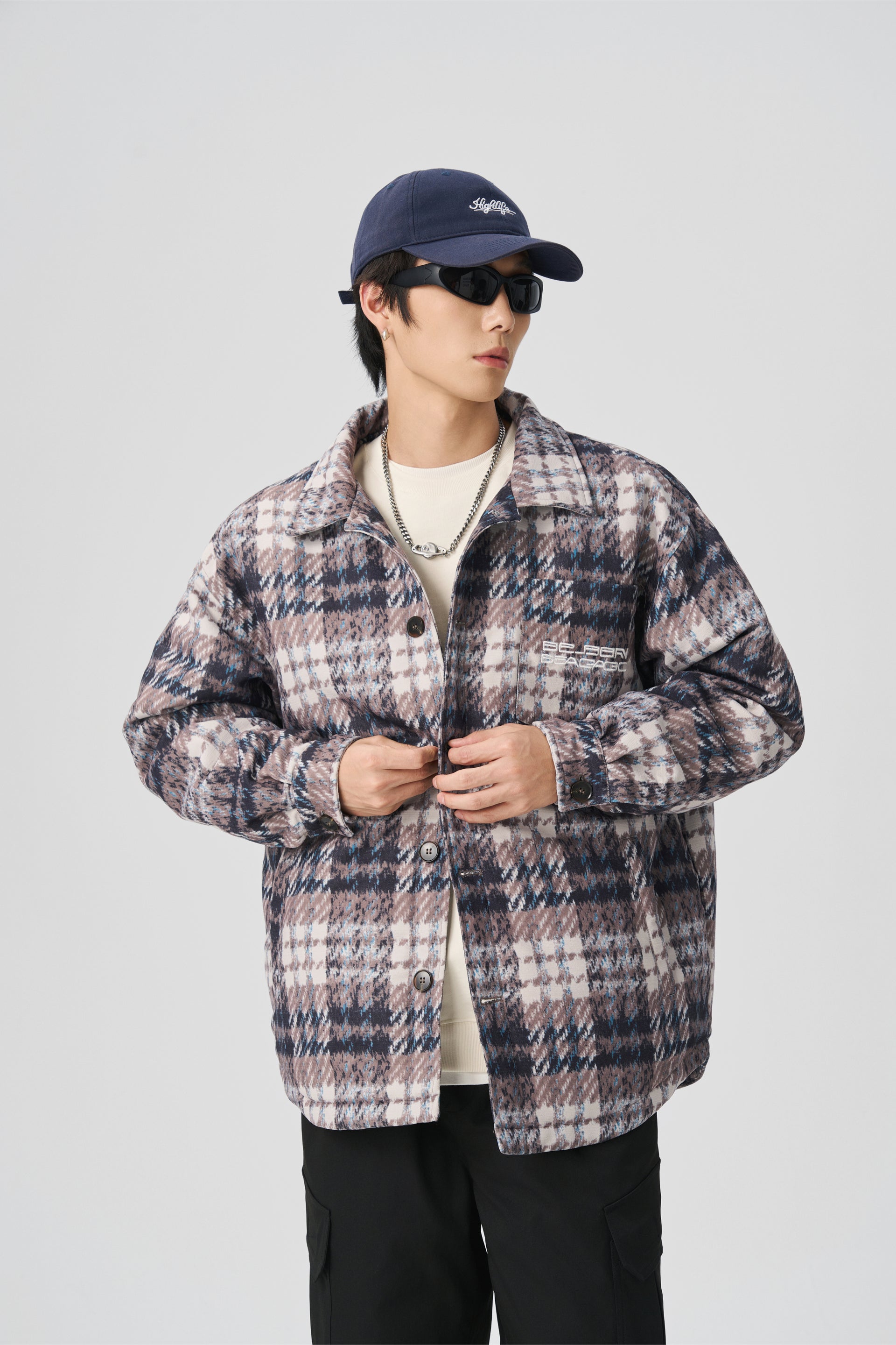 Light Purple Chequered Jacket