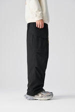 Jet Black Wide Leg Cargo Pants Lifestyle view | Weezy