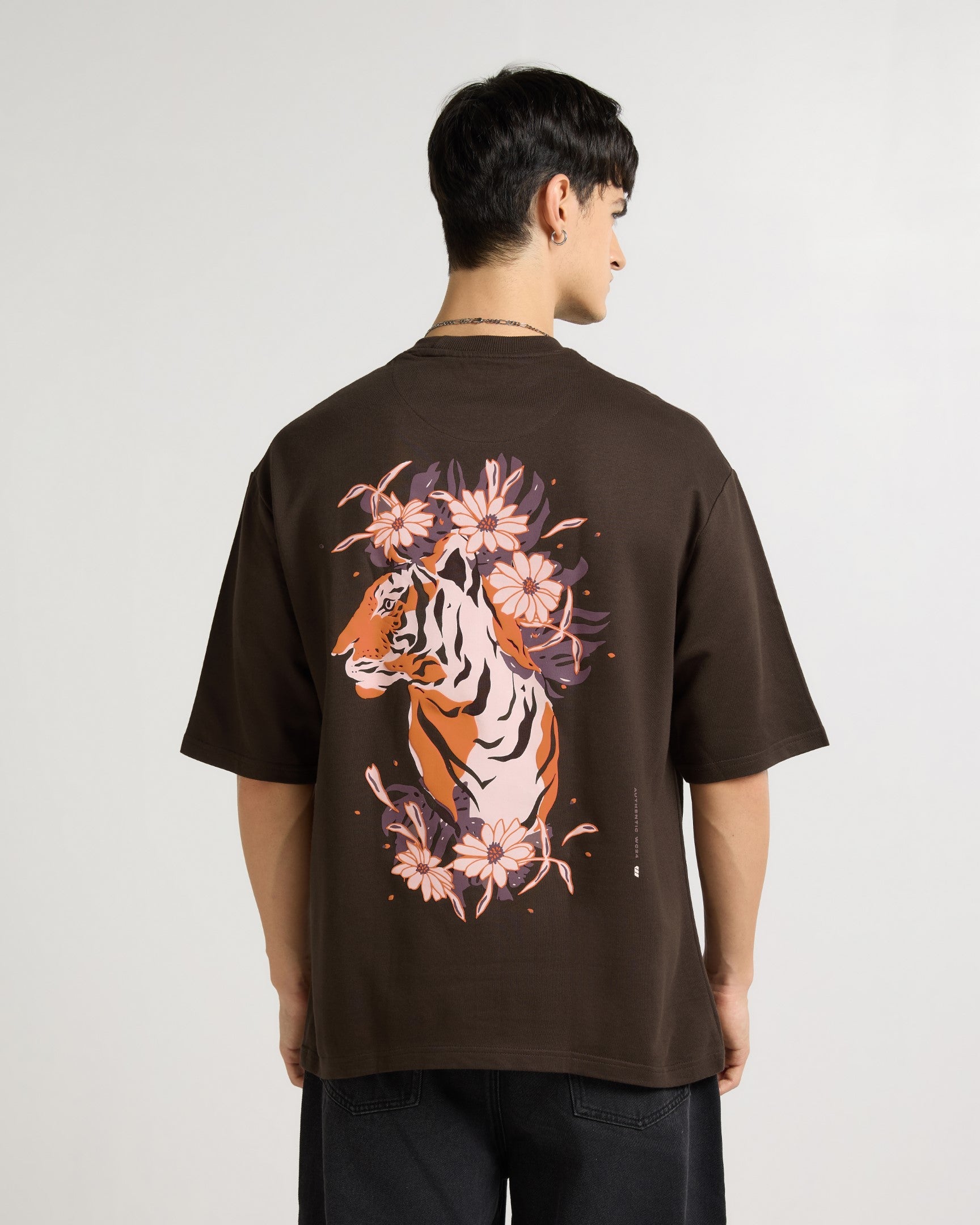 Premium Chocolate Brown Pride Devil  Oversized T-shirt