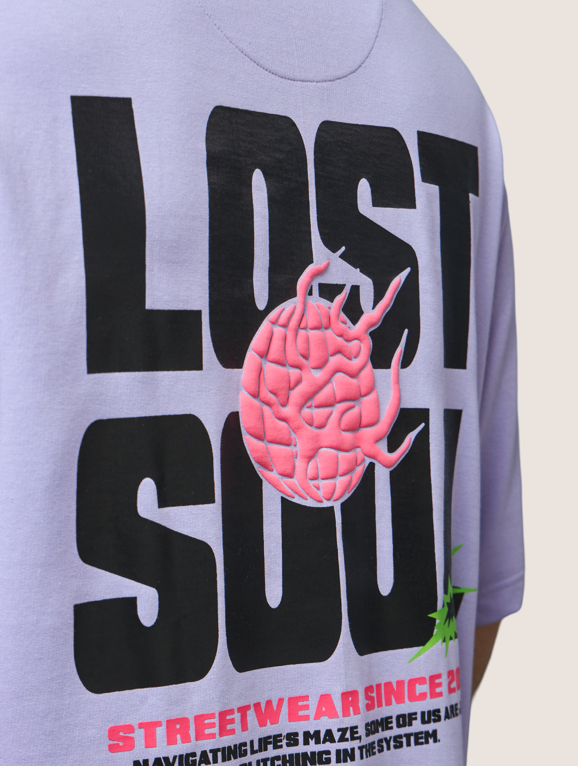 Lilac Lost Soul Oversized T-Shirt