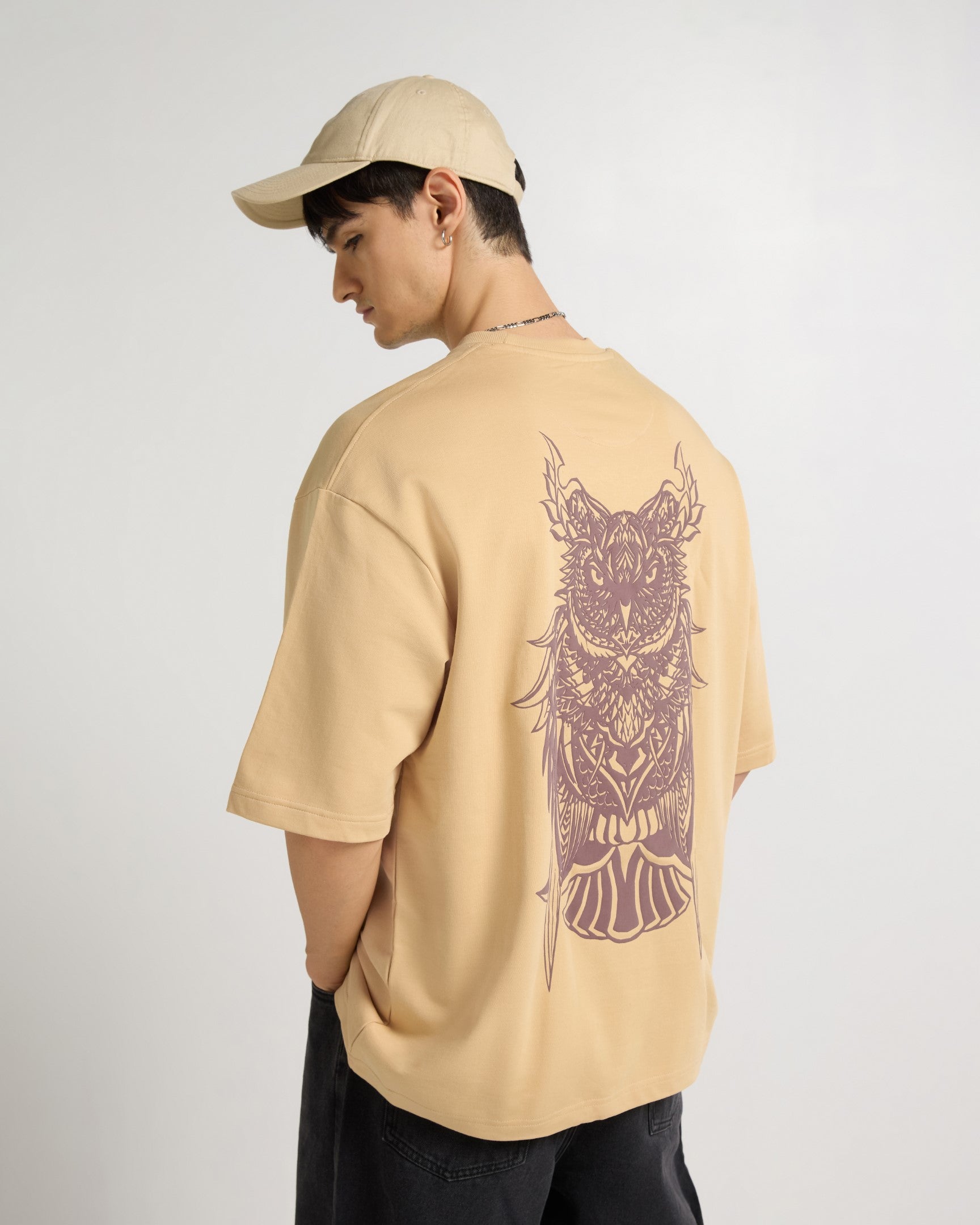 Premium Beige - Nocturnal Oversized T-Shirt