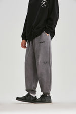 Dark Grey Jogger Pants Front view | Weezy