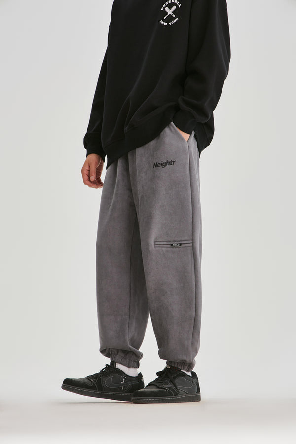 Dark Grey Jogger Pants Front view | Weezy
