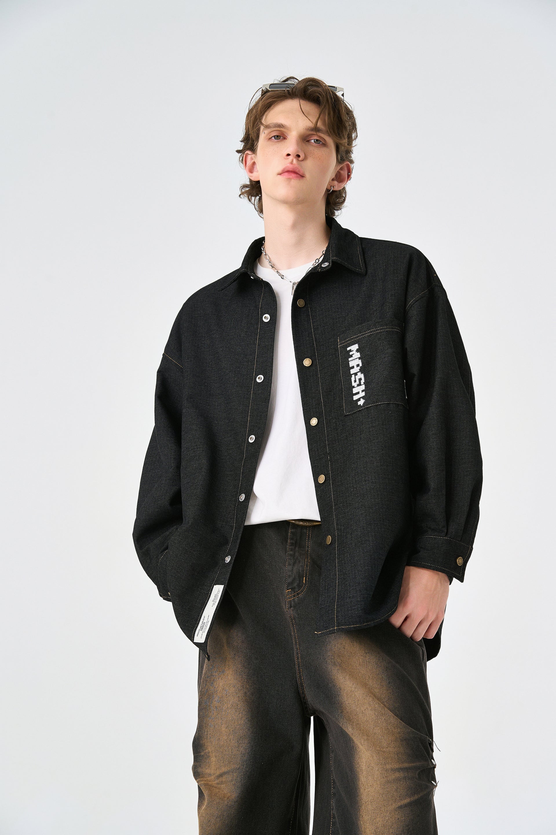 Black Twil Overshirt