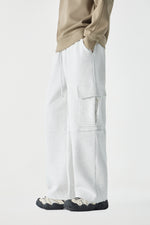 White Cargo Sweatpants Model view | Weezy
