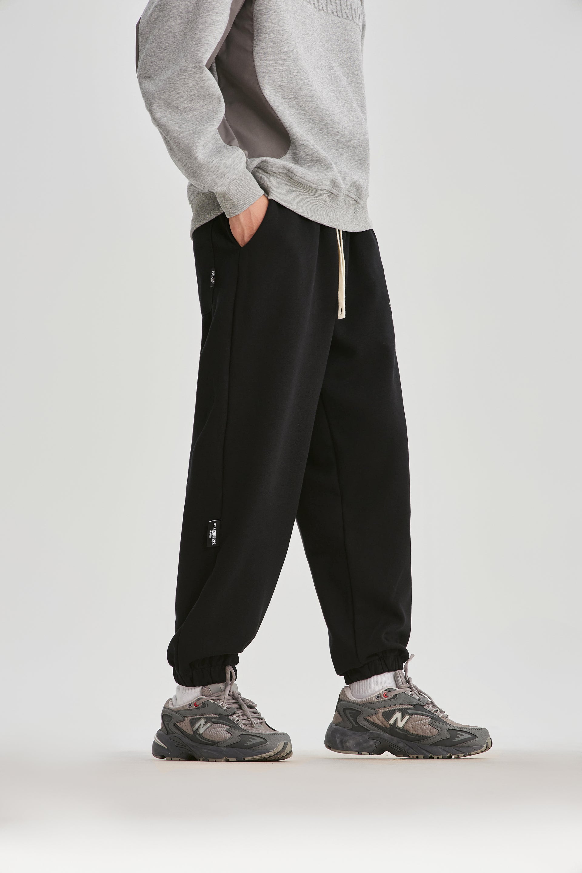 Black Embroidered Sweatpants