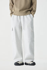 White Cargo Sweatpants Side view | Weezy