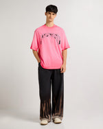 Ombré Pink Embroidered T-Shirt Back view | Weezy