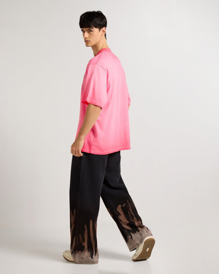 Ombré Pink Embroidered T-Shirt Detail view | Weezy