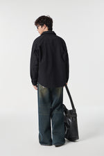 Jet Black Contour Overshirt Lifestyle view | Weezy