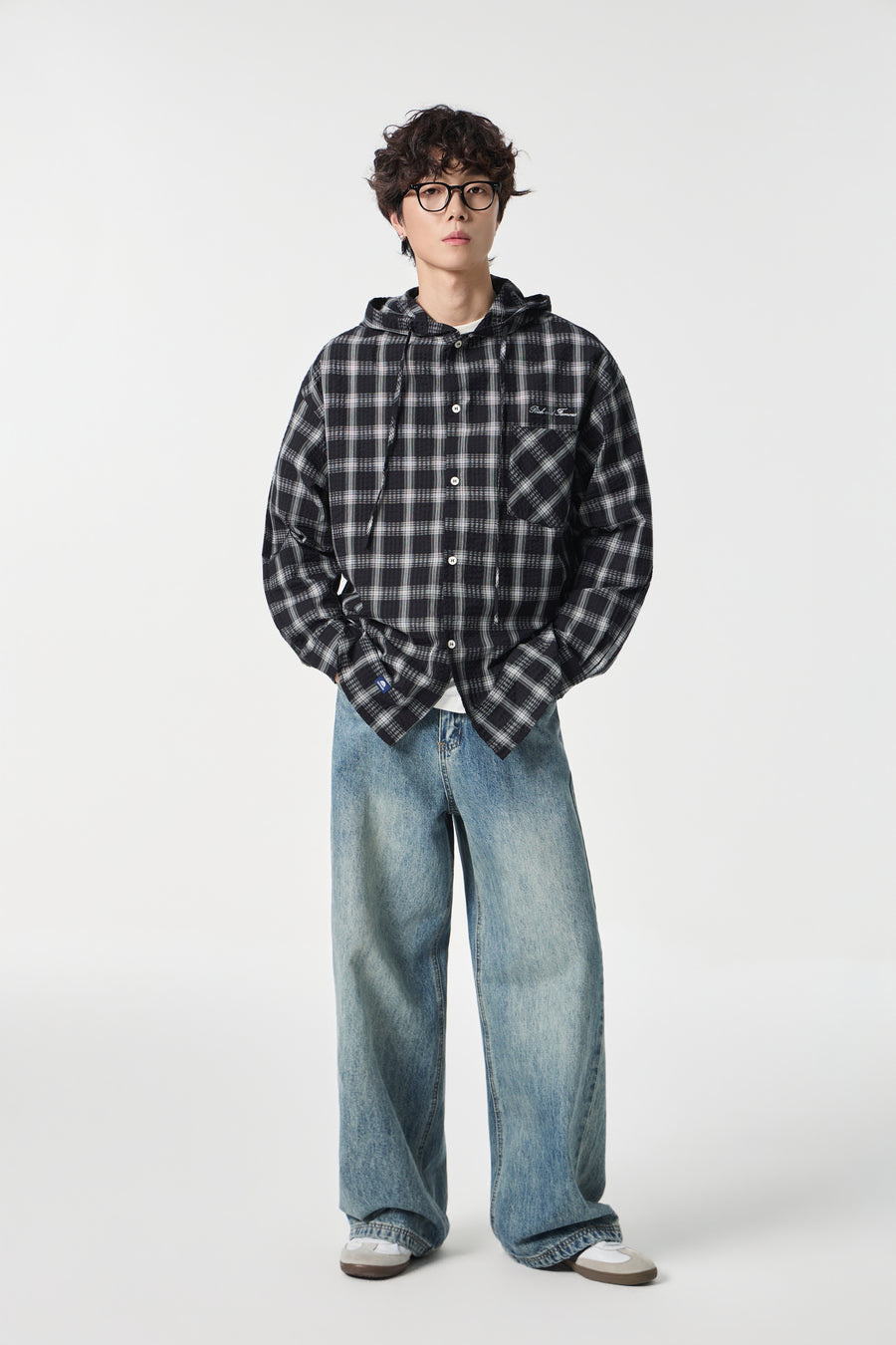 Obsidian Narrative Hooded Shirt Lifestyle view | Weezy