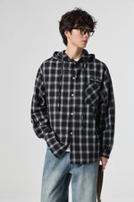 Obsidian Narrative Hooded Shirt Model view | Weezy
