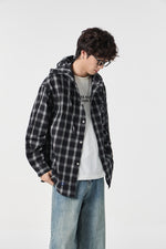 Obsidian Narrative Hooded Shirt Side view | Weezy