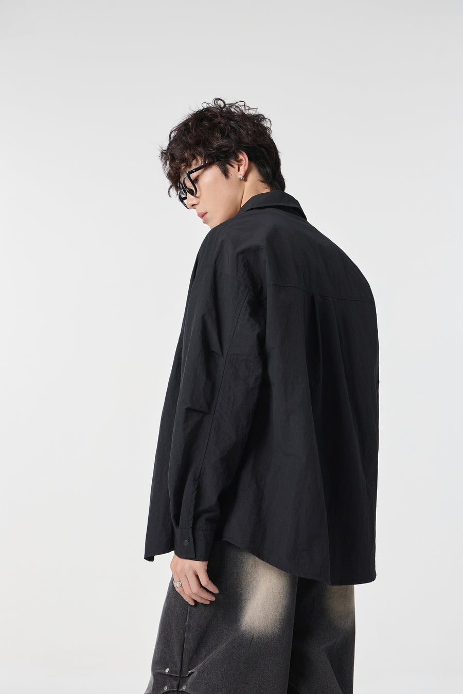 Obsidian Metro Snap-Shirt Flat lay | Weezy