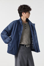 Navy Monolith Overshirt Close-up | Weezy