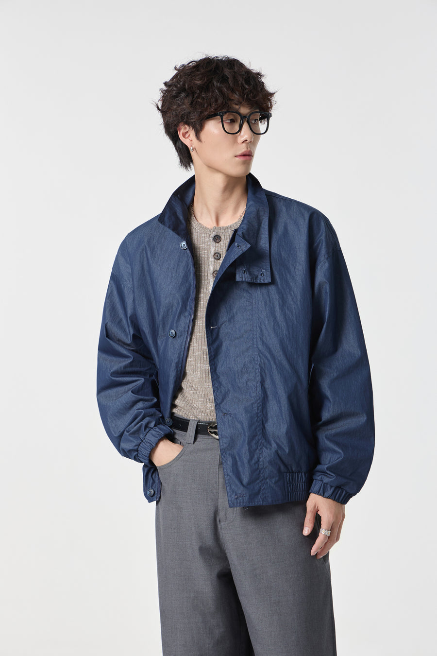 Navy Monolith Overshirt View 9 | Weezy
