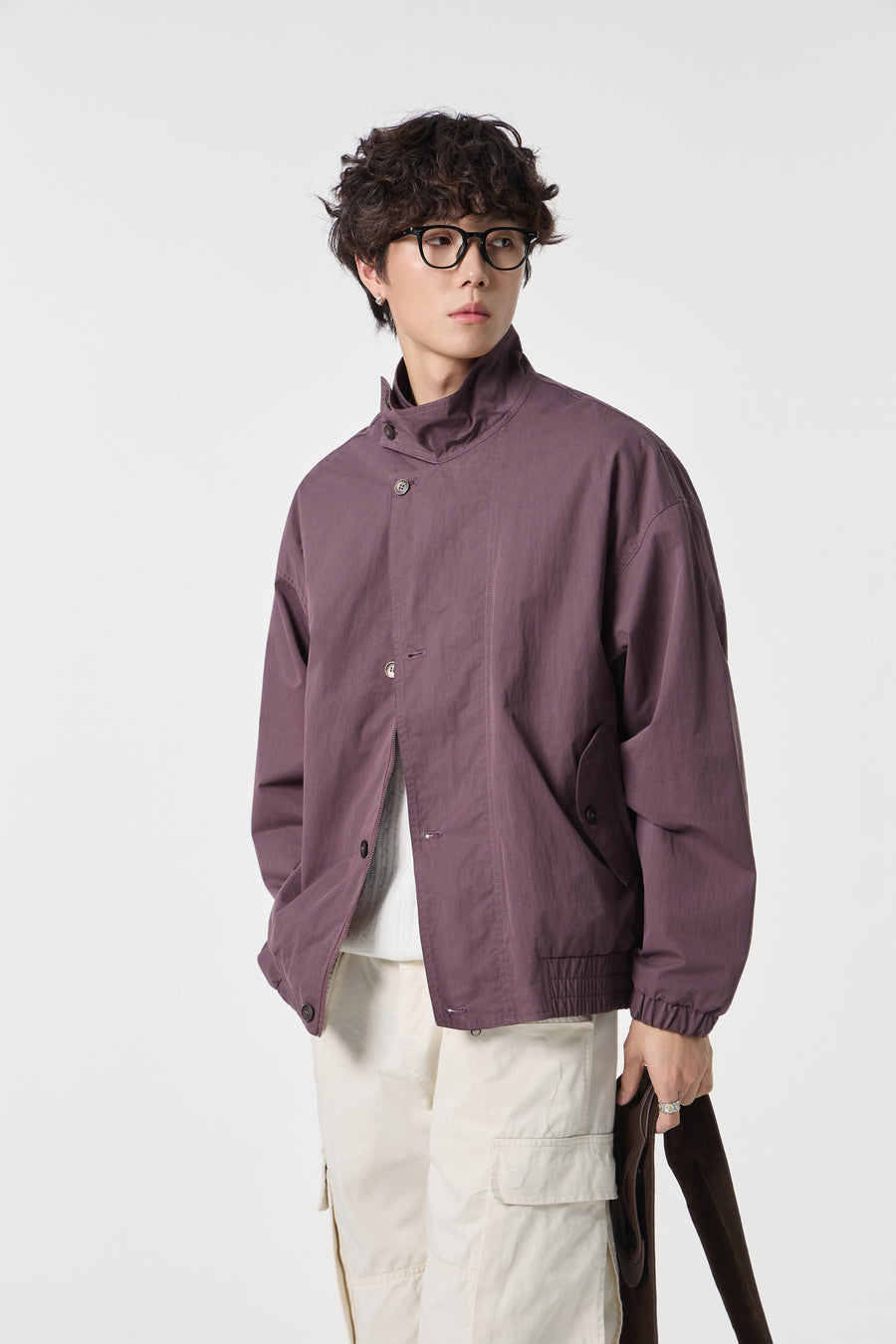 Mulberry Monolith Overshirt Back view | Weezy