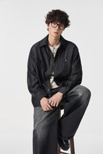 Noir-Wash Paneled Shirt Flat lay | Weezy