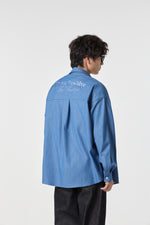 Ocean-Wash Paneled Shirt Detail view | Weezy