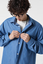 Ocean-Wash Paneled Shirt Side view | Weezy