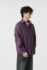 Plump Pinstripe Overshirt Model view | Weezy