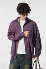 Plump Pinstripe Overshirt Back view | Weezy