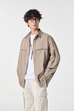 Beige Clean Field Overshirt Front view | Weezy