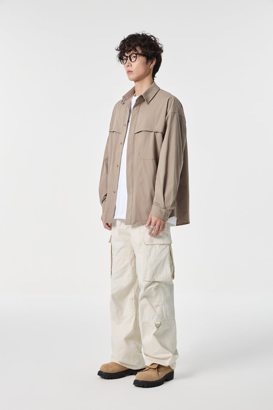 Beige Clean Field Overshirt View 13 | Weezy