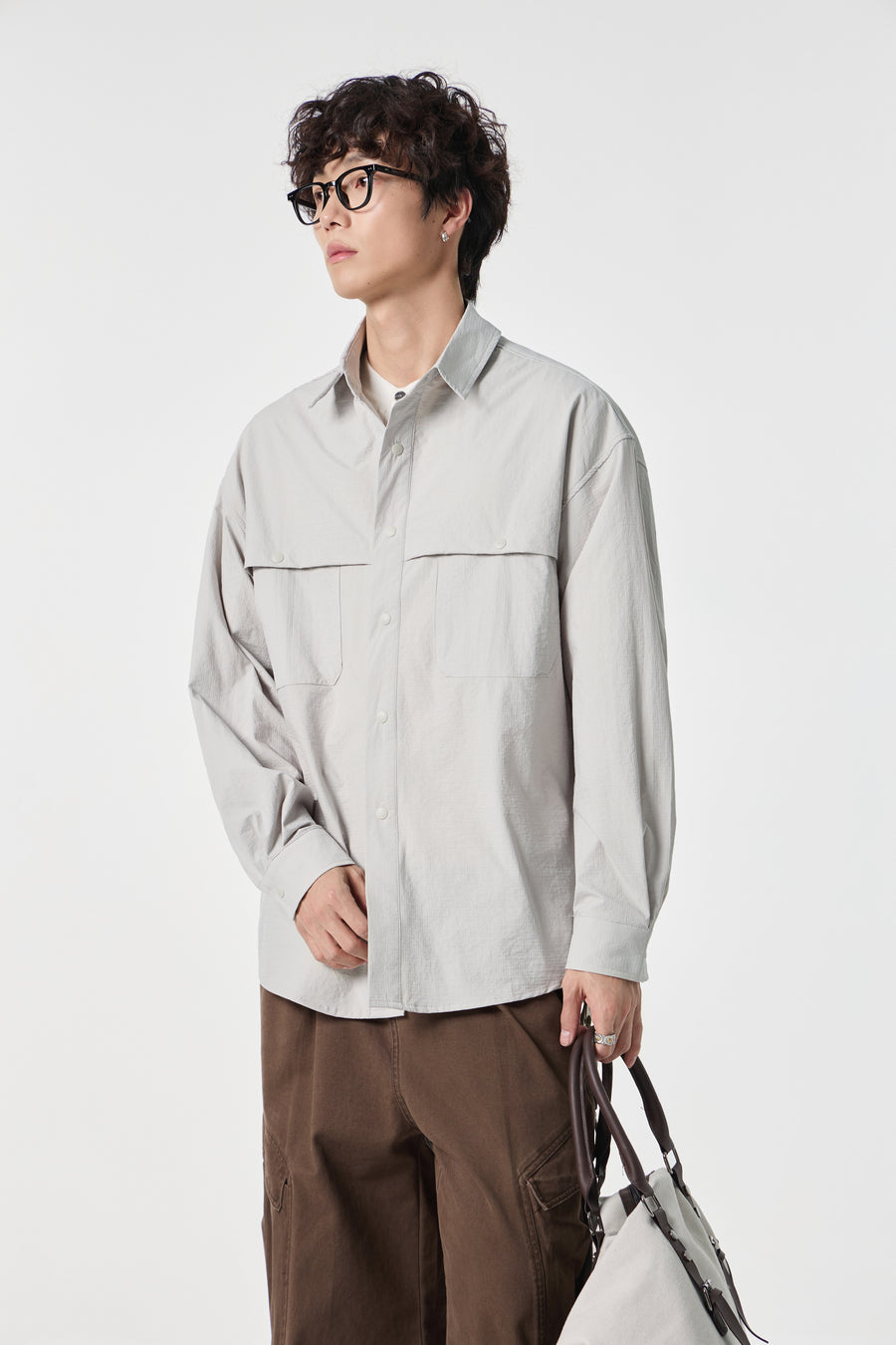 Grey Clean Field Overshirt View 9 | Weezy