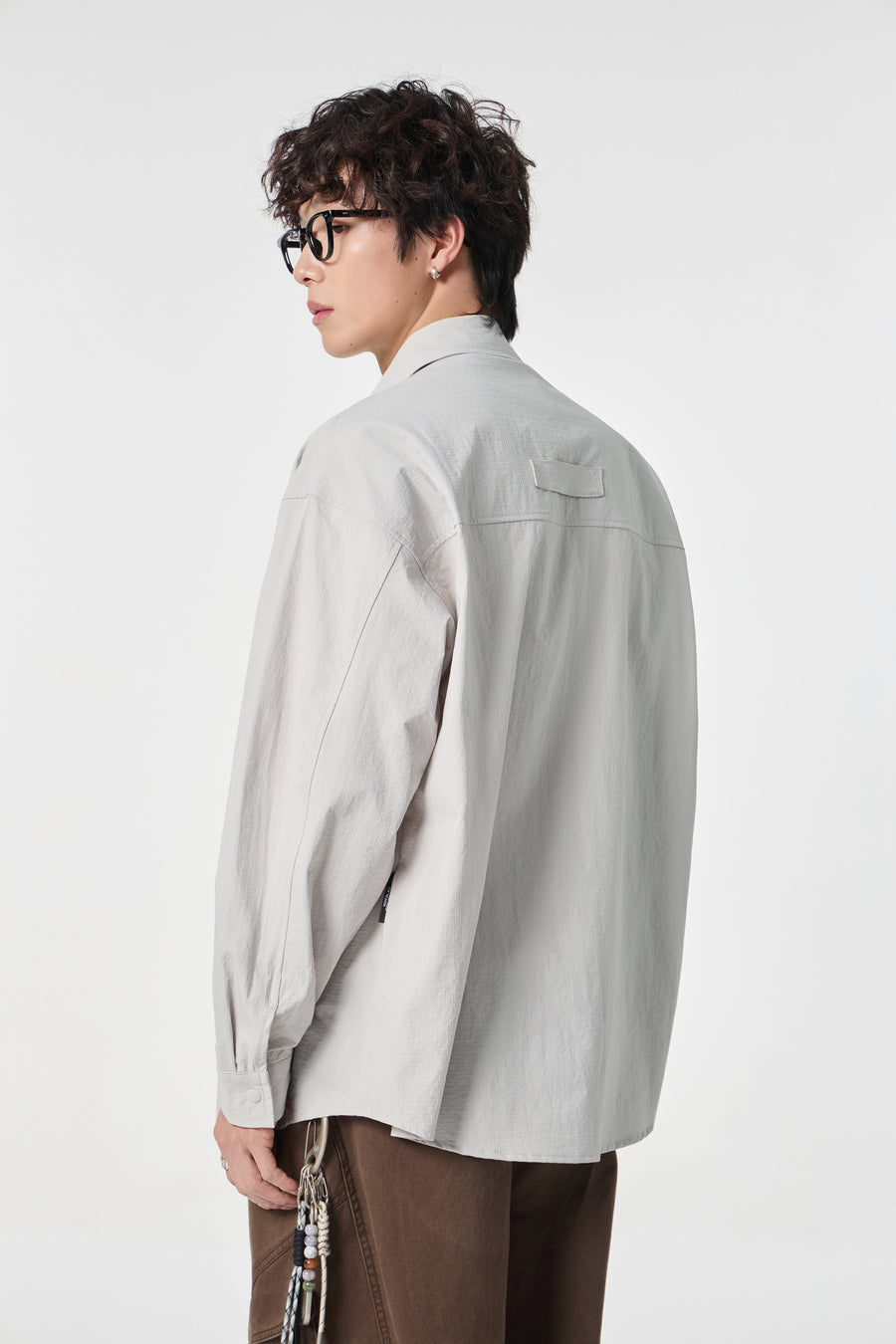 Graphite Nomad Utility Shirt Back view | Weezy