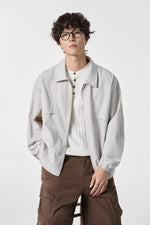 Grey Modern Workwear Bomber Front view | Weezy