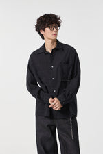 Black Textured Air Shirt Side view | Weezy