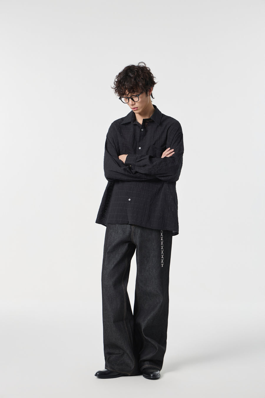 Black Textured Air Shirt Lifestyle view | Weezy