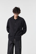 Black Textured Air Shirt Model view | Weezy