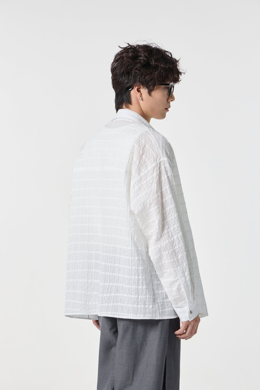 White Textured Air Shirt Close-up | Weezy